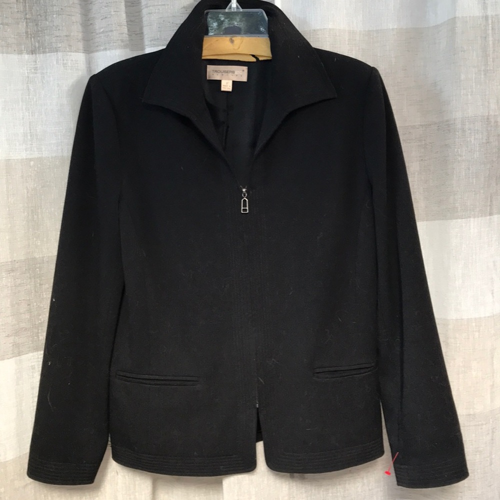 Trousers Etc suit blazer jacket short zipper Sz 8